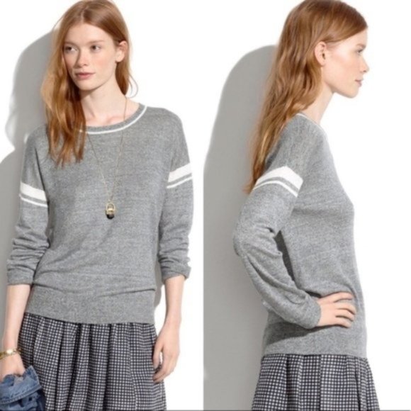 Madewell | Varsity Linen Striped Sweater - Picture 6 of 10